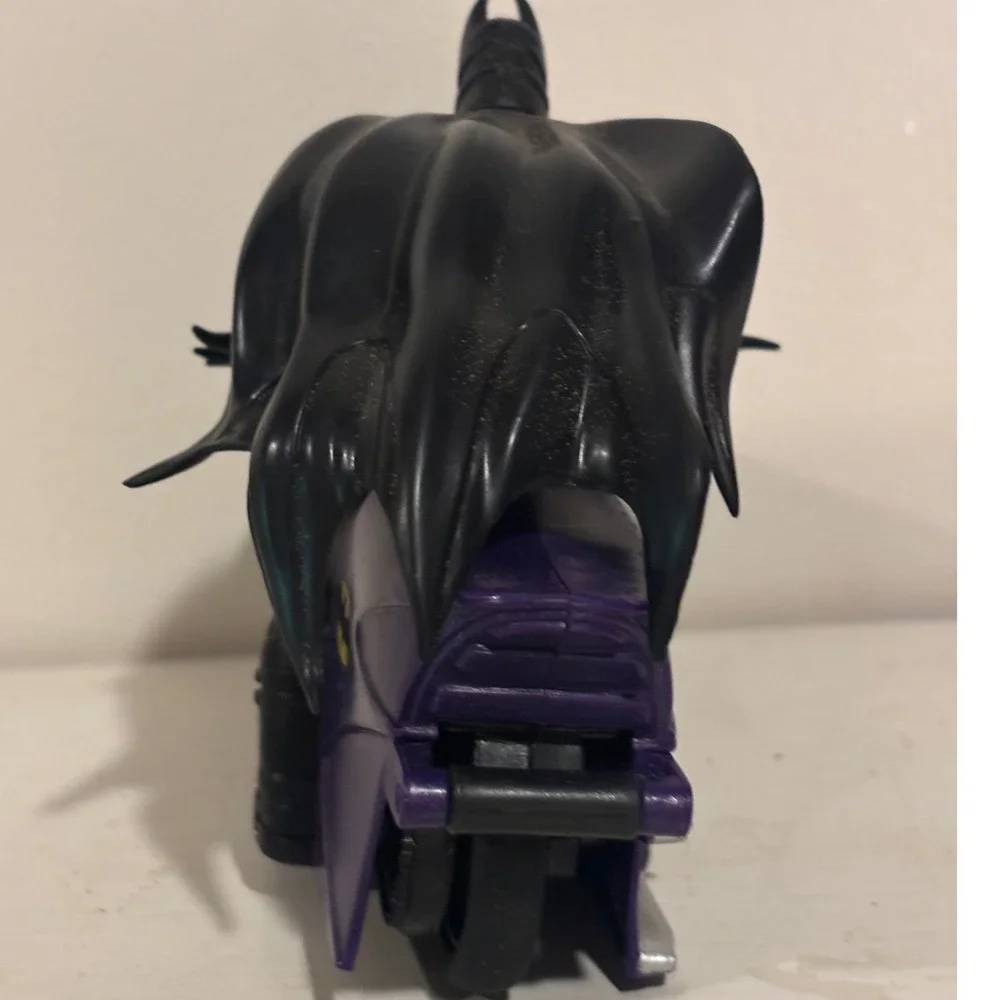 DC Comics Batman Batcycle Action Figure Purple Black Good Preowned